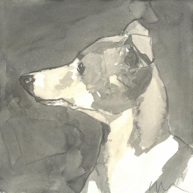 Sepia Modern Dog VII by A Very Modern Dog - Wrapped Canvas Painting Rosalind Wheeler Size: 91cm H x 91cm W on Productcaster.