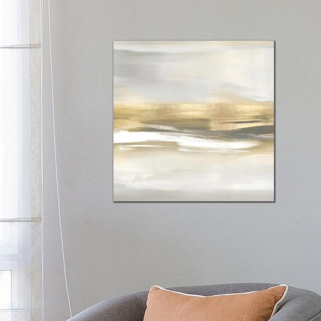 Highlight Gold II by Jake Messina - Wrapped Canvas Print Metro Lane Size: 66.04cm H x 66.04cm W x 3.81cm D on Productcaster.