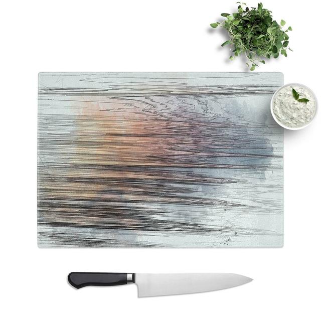 Tempered Glass Calming Ocean Chopping Board East Urban Home Size: 28.5 cm W x 20 cm L on Productcaster.