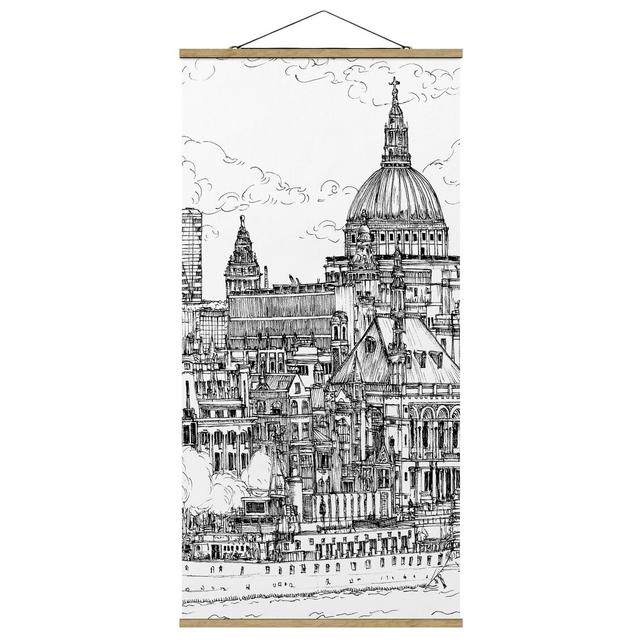 City Study Cathedral - Painting Print Rosalind Wheeler Size: 100cm H x 50cm W x 0.3cm D on Productcaster.