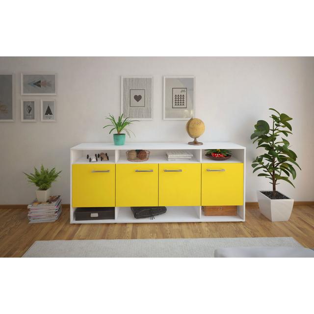 180cm Wide Sideboard 17 Stories Colour: Yellow/White on Productcaster.