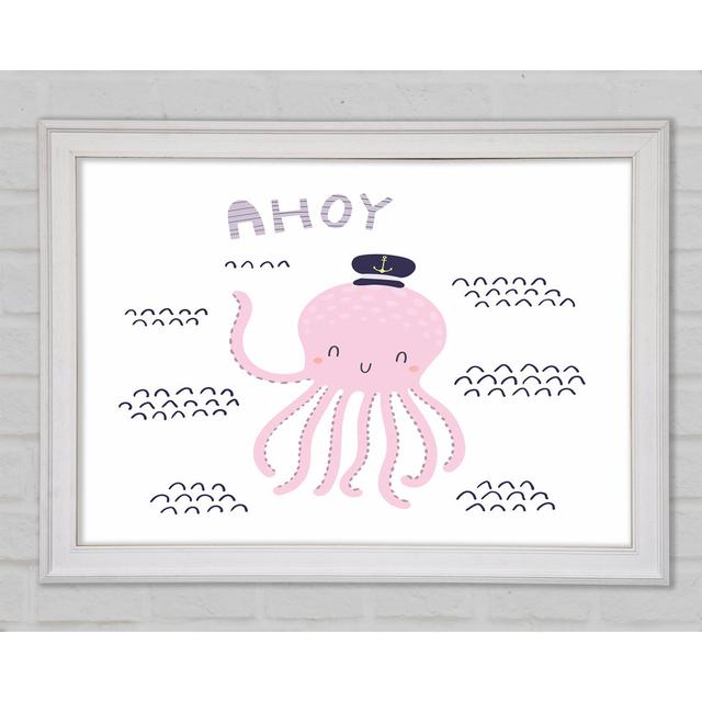 Ahoy Octopus Framed Print Harriet Bee Size: 59.7cm H x 84.1cm W x 1.5cm D on Productcaster.