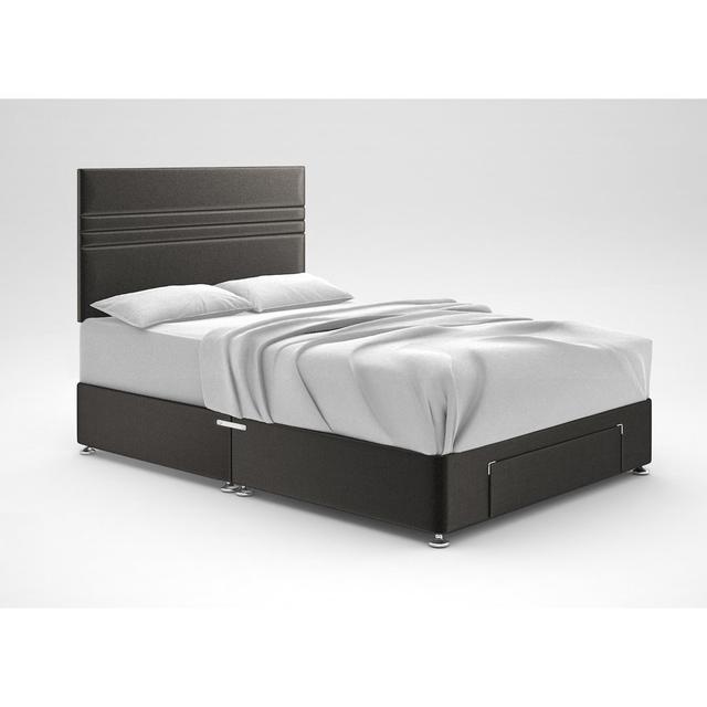 Ostara Divan Bed Base 17 Stories Colour: Cosmic, Storage Type: End Drawer, Size: Small Double on Productcaster.