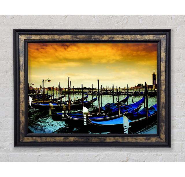 Beautiful Boats In The Harbour - Single Picture Frame Art Prints Bright Star Size: 84.1cm H x 142.2cm W x 8cm D on Productcaster.