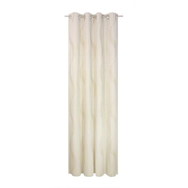 Pearson Grommet Room Darkening Curtain Latitude Run Colour: Beige, Size: 245 x 132cm on Productcaster.