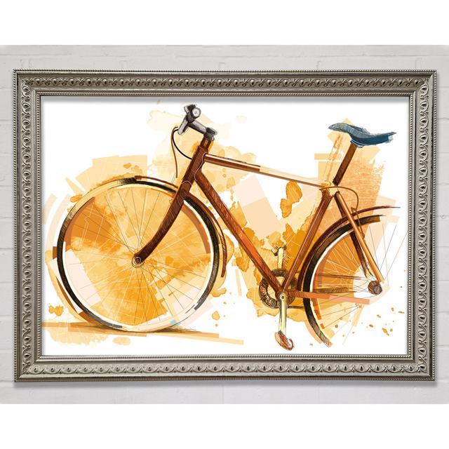 Watercolour Bike Framed Print Bright Star Size: 29.7cm H x 42cm W x 3cm D on Productcaster.