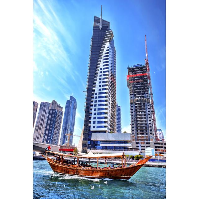 Iohannes Dubai Marina With Skyscrapers And Boats - Print 17 Stories Size: 91cm H x 61cm W x 3.8cm D on Productcaster.