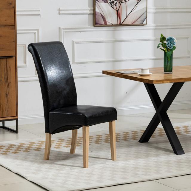 Coreyona Dining Chair (Set of 2) Rosalind Wheeler Upholstery Colour: Black on Productcaster.