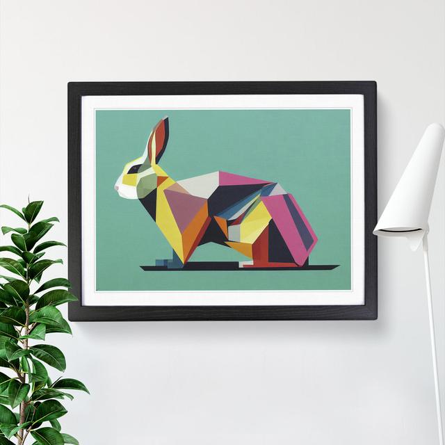 Modern Rabbit Art Vol.1 Abstract - Picture Frame Graphic Art Brambly Cottage Size: 46cm H x 64cm W x 2cm D, Frame Colour: Black on Productcaster.