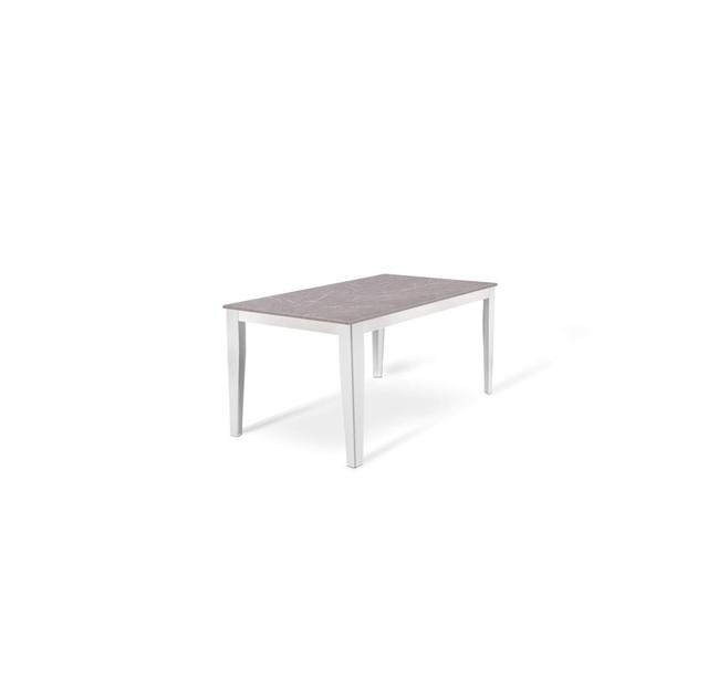 Daja Ivy Bronx Table Base Colour: White, Table Top Colour: Anthracite on Productcaster.