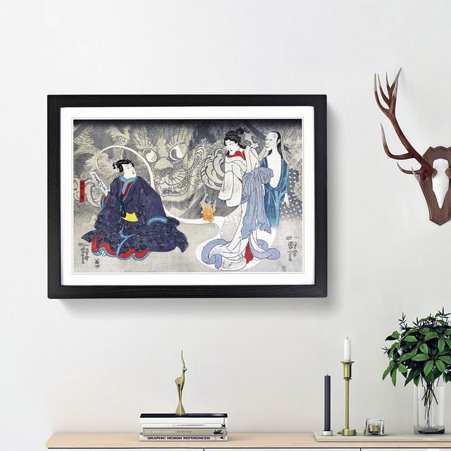 Scene from a Ghost Story by Utagawa Kuniyoshi - Picture Frame Painting Print East Urban Home Frame Option: Black Framed, Size: 48cm H x 65cm W x 2cm D on Productcaster.