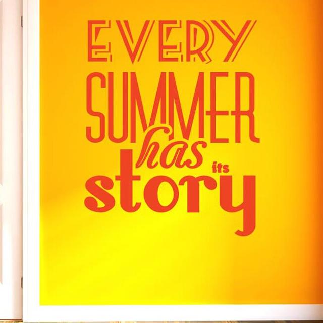 Every Summer Has Its Story Wall Sticker Maturi Size: Large, Colour: Orange on Productcaster.