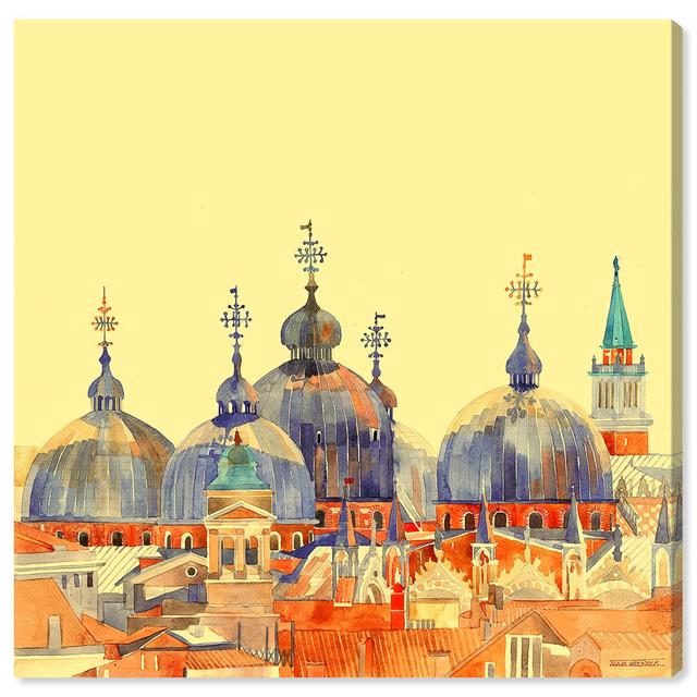 Maja Wronska - Rooftop City Scape - Unframed Painting Print on Canvas East Urban Home Size: 50.8 cm H x 50.8 cm W on Productcaster.