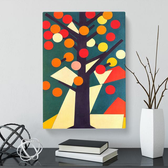 Dunblane Plum Tree Abstract - Wrapped Canvas Print Marlow Home Co. Size: 76cm H x 50cm W x 3cm D on Productcaster.