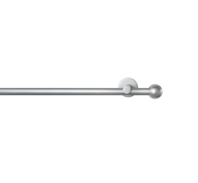 Bierman Curtain Double Pole Symple Stuff Size: 5cm H x 170cm W x 13cm D, Finish: Matt Silver on Productcaster.