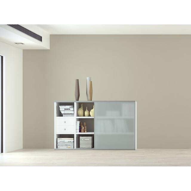 Jena Bookcase Ebern Designs Colour: White Lacquer on Productcaster.