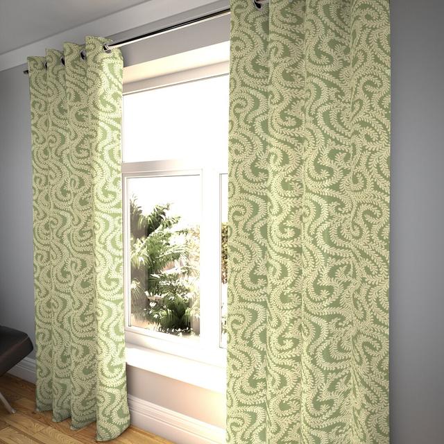 Holoman Tailored Eyelet Blackout Curtains (Set of 2) Ophelia & Co. Colour: Sage Green, Panel Size: Width 228 x Drop 182cm on Productcaster.