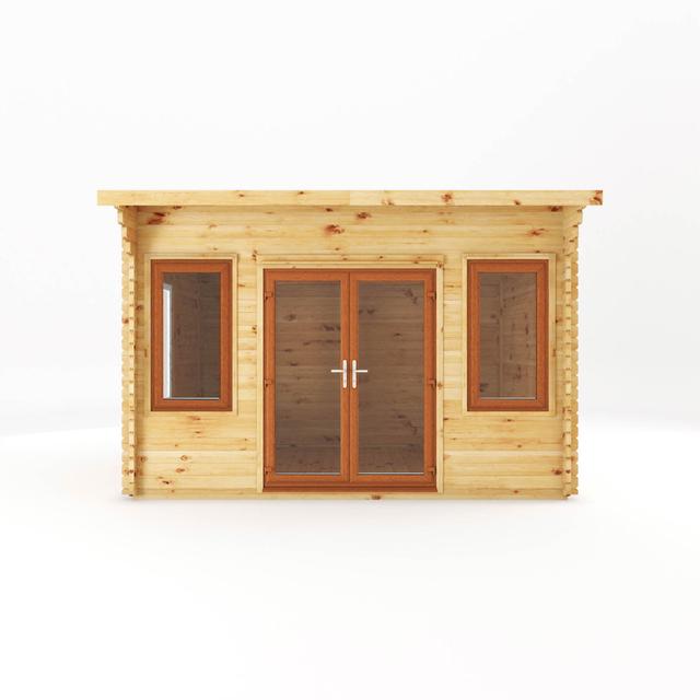 13.5 x 11.5 Ft. Log Cabin Mercia Garden Products Colour: Oak/Natural Timber on Productcaster.