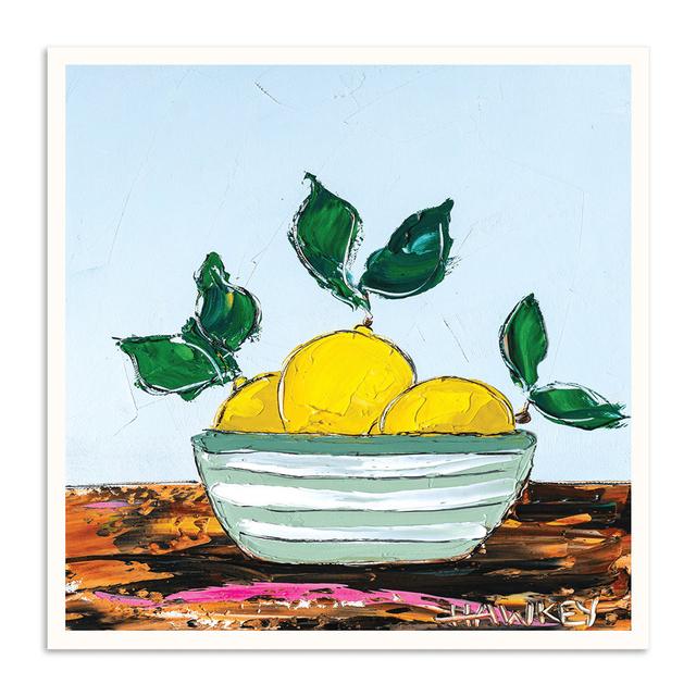 Lemon Lady by Angela Hawkey - Painting on Canvas Rosalind Wheeler Size: 76cm H x 76cm W x 1cm D, Format: Paper on Productcaster.