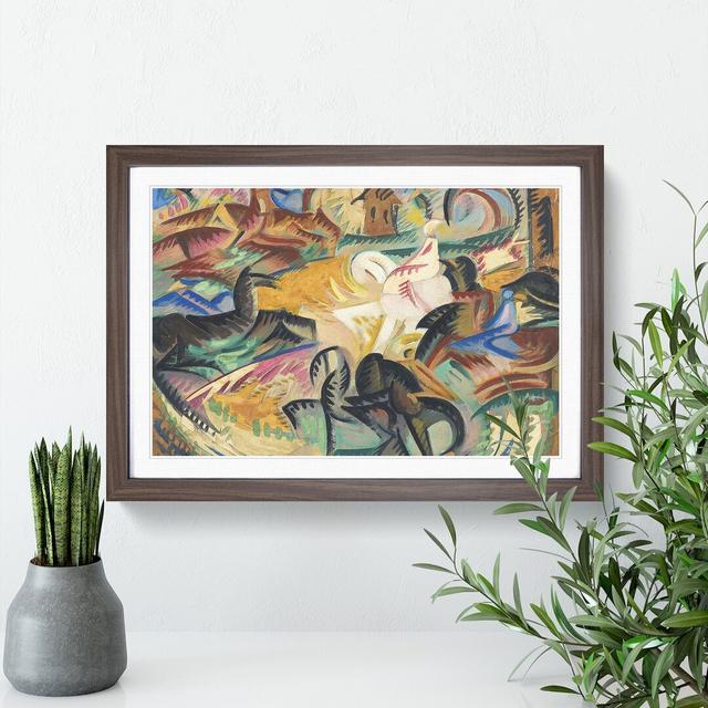 Horses by Alice Bailly - Picture Frame Painting East Urban Home Size: 27cm H x 36cm W x 2cm D, Frame Option: Walnut Framed on Productcaster.