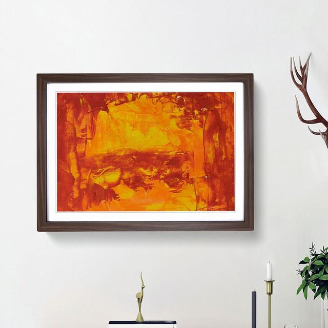 Abstract Art Painting Vol.412 by S.Johnson - Picture Frame Painting Print East Urban Home Frame Option: Walnut Framed, Size: 36cm H x 48cm W x 2cm D on Productcaster.