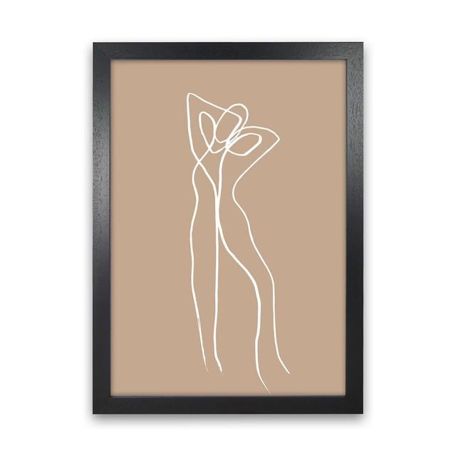 Tangled Lines Female 2 by Planeta444 - Graphic Art Print on Paper Metro Lane Size: 34cm H x 25cm W x 3cm D, Frame Option: Black Framed on Productcaster.