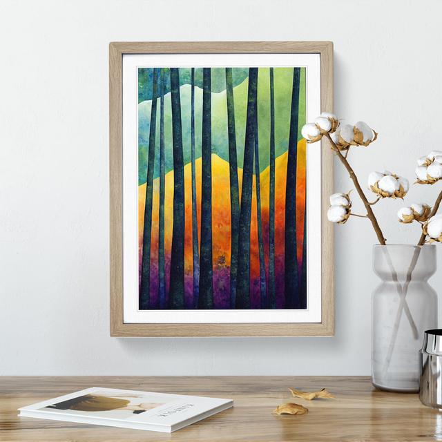 Forest No.4 - Picture Frame Painting Alpen Home Size: 46cm H x 34cm W x 2cm D, Frame Colour: Oak Framed on Productcaster.