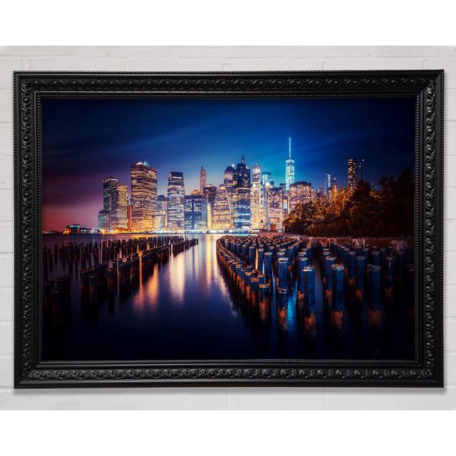 Twinkling Lights Of The Big City - Single Picture Frame Art Prints Ebern Designs Size: 59.7cm H x 84.1cm W on Productcaster.