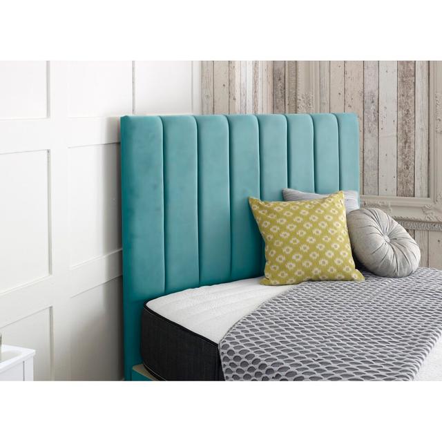 Arris Upholstered Headboard Wade Logan Colour: Teal, Size: Kingsize (5') on Productcaster.