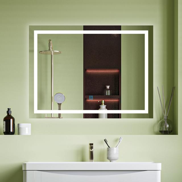 Maegan Rectangle Wall Mirror Metro Lane Size: 80 cm x 60 cm on Productcaster.