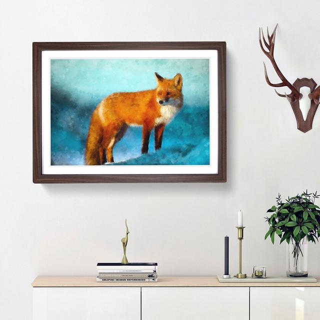 The Red Fox - Picture Frame Painting Print East Urban Home Frame Option: Walnut Framed, Size: 62cm H x 87cm W x 2cm D on Productcaster.