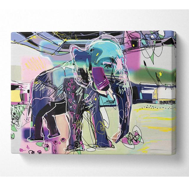 Elephant Vector - Wrapped Canvas Graphic Art Latitude Vive Size: 81cm H x 121.9cm W on Productcaster.