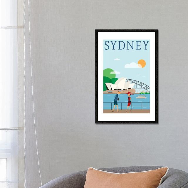 Sydney von TomasDesign - Galerie-verpackte Leinwand Giclée auf Leinwand Lark Manor Größe: 66,04 cm H x 45,72 cm B x 3,81 cm T, Format: Schwarzer Rahme on Productcaster.