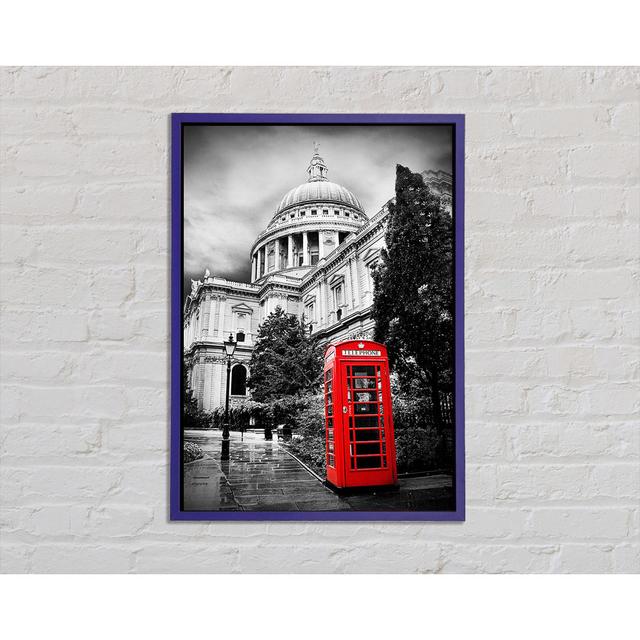 St Pauls Red Phone Box Framed Print Brayden Studio Size: 21cm H x 29.7cm W x 2cm D on Productcaster.