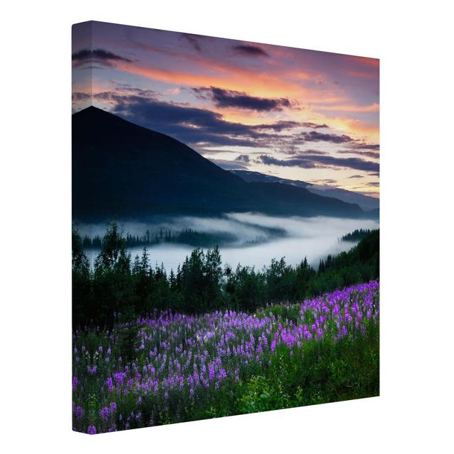 Idyllic Valley - Wrapped Canvas Graphic Art Print East Urban Home Size: 70cm L x 70cm W on Productcaster.