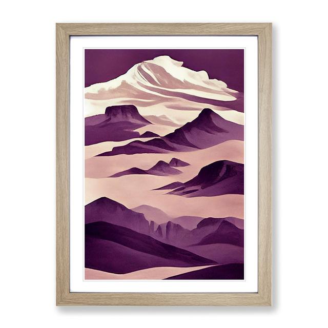 Mountain - Picture Frame Graphic Art Alpen Home Frame Colour: Oak, Size: 64cm H x 46cm W x 2cm D on Productcaster.