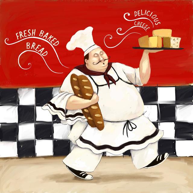 Happy Chef - Wrapped Canvas Painting Print Astoria Grand Size: 51cm H x 51cm W x 3.8cm D on Productcaster.