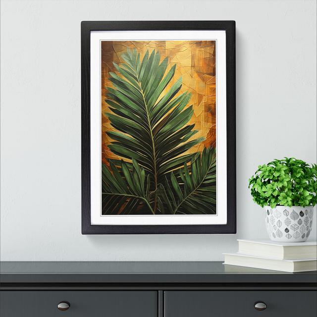 Palm Leaf Surrealism - Single Picture Frame Print on Wood 17 Stories Size: 46cm H x 34cm W x 2cm D, Format: Black Framed on Productcaster.