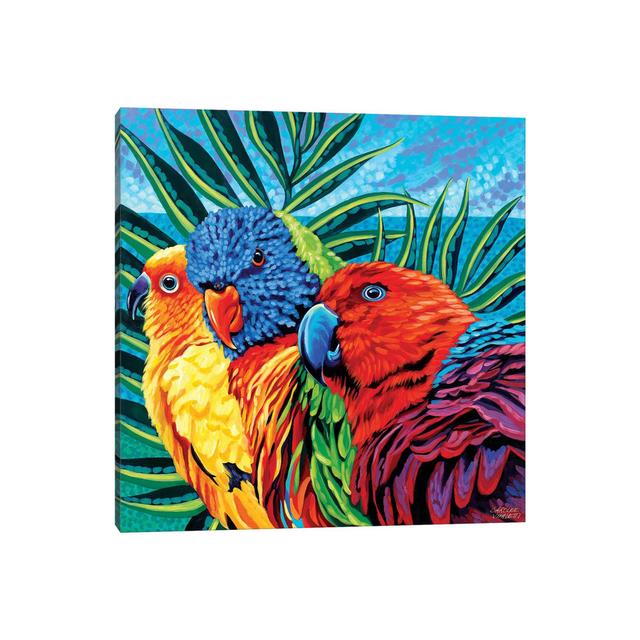 Birds In Paradise I by Carolee Vitaletti - Gallery-Wrapped Canvas Giclée on Canvas 17 Stories Format: Wrapped Canvas, Size: 45.72cm H x 45.72cm W x 1. on Productcaster.