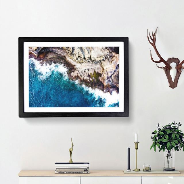 The Coast of Honolulu Hawaii - Picture Frame Painting Print East Urban Home Frame Option: Black Framed, Size: 24cm H x 33cm W x 2cm D on Productcaster.