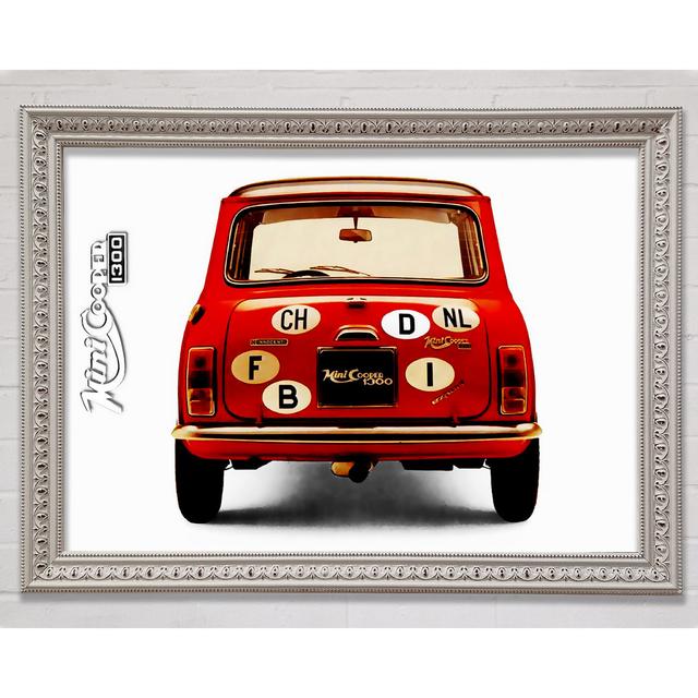 Mini Cooper Retro Rear Framed Print Ebern Designs Size: 59.7cm H x 84.1cm W on Productcaster.