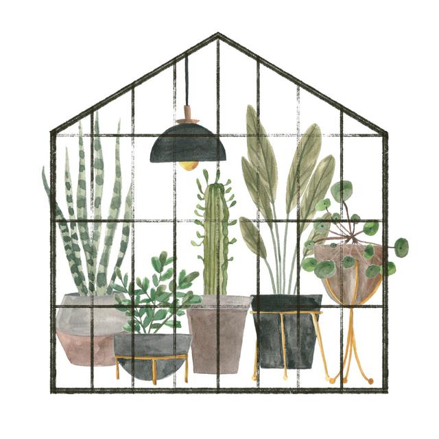 My Greenhouse IV by Melissa Wang - Wrapped Canvas Art Prints Pergo Classics Size: 51cm H x 51cm W on Productcaster.