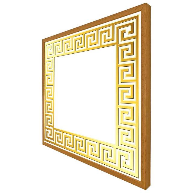 Ashauntae Golden Greek Ornamental Frame - Single Picture Frame Art Prints Metro Lane Frame Colour: Black Framed, Size: 51cm H x 51cm W x 4cm D on Productcaster.