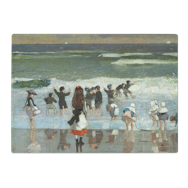 Beach Scene by Winslow Homer Chopping Board East Urban Home Size: 0.4cm H x 29cm W x 39cm L on Productcaster.