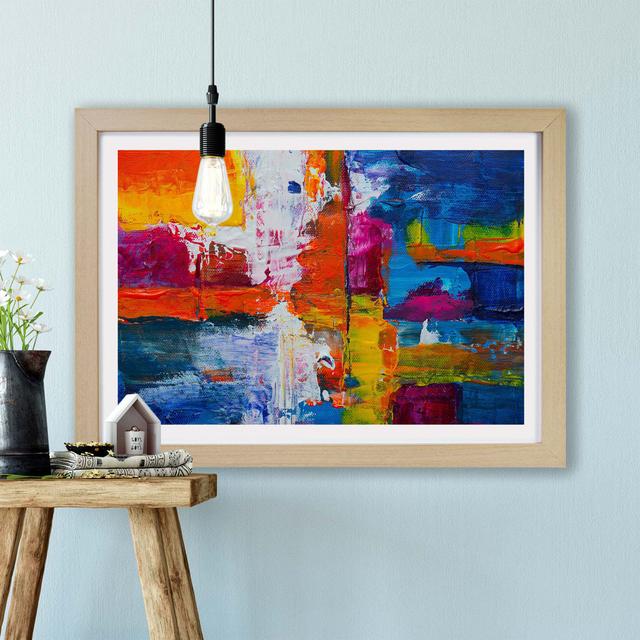 'Abstract Vol.443' by S.Johnson - Picture Frame Painting Print on Paper East Urban Home Size: 45cm H x 63cm W x 2cm D, Frame Option: Oak on Productcaster.