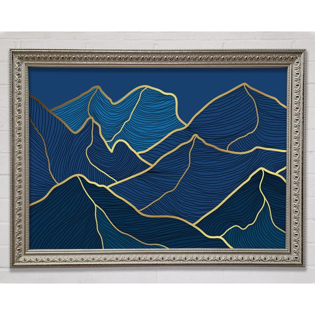 Silver Mountains On Blue - Single Picture Frame Art Prints Bright Star Size: 84.1cm H x 118.9cm W on Productcaster.