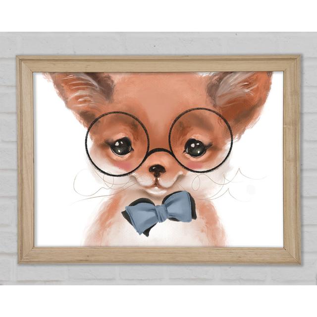 Little Puppy Glasses Framed Print Happy Larry Size: 84.1cm H x 118.9cm W on Productcaster.