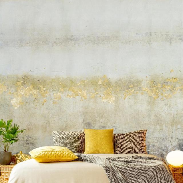 Golden Colour Fields I 1.9m x 2.88m Textured Matte Peel & Stick Wall Mural East Urban Home Size: 2.88m x 2.88m on Productcaster.