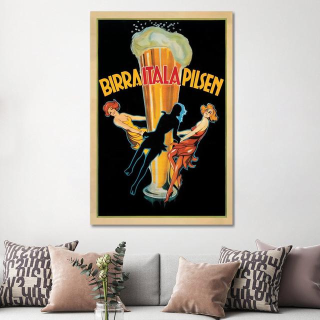 Birra Itala Pilsen, 1920 Ca. by - Wrapped Canvas Graphic Art ClassicLiving Size: 152.4cm H x 101.6cm W x 3.81cm D on Productcaster.