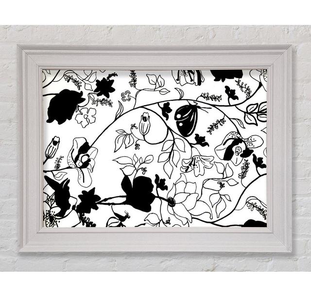 Floral Desire Black On - Print Bright Star Size: 21cm H x 42cm W x 8cm D on Productcaster.